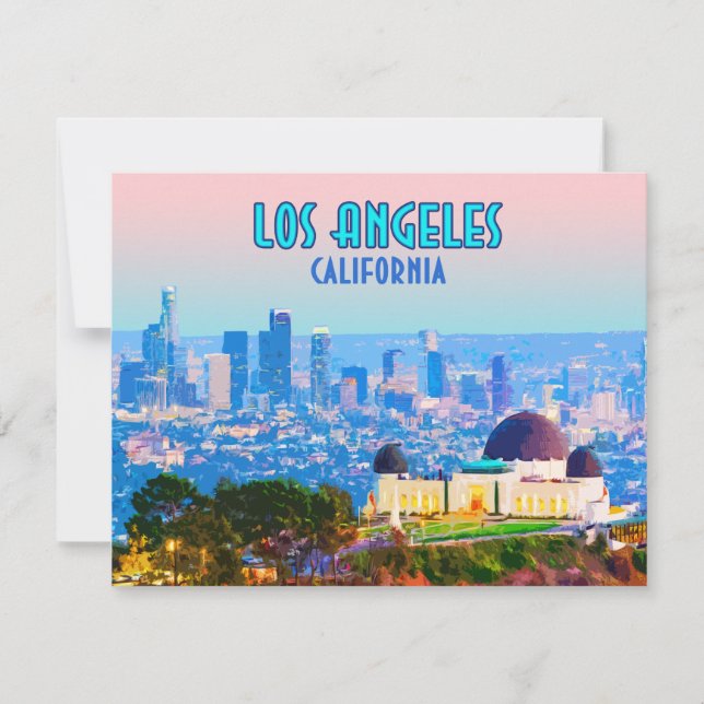 Carte Flat Los Angeles California (Devant)