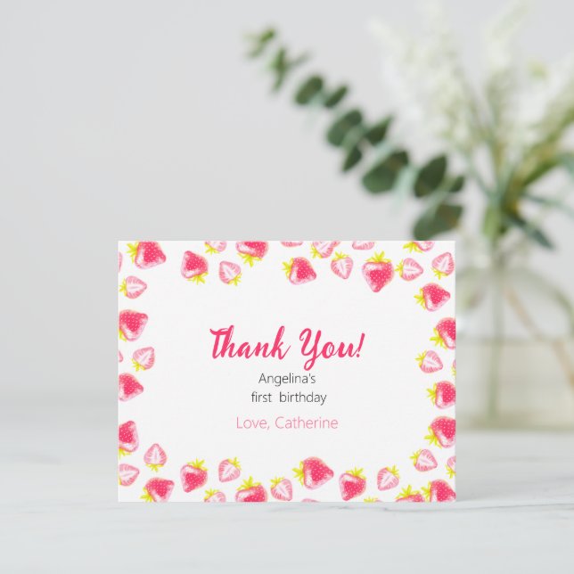 Carte Flat Merci 1er anniversaire (Debout devant)