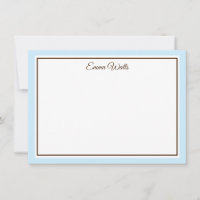 Carte Flat Note du nom personnalisé