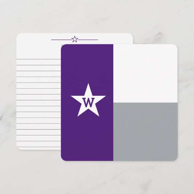 Carte Flat Purple & Grey Texas (Devant / Derrière)