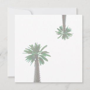 Carte Flat Tropical Green Pastel Palm Tree Stylisé