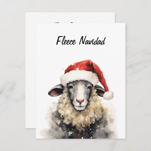 Carte Flece Navidad Christmas Flat (Devant / Derrière)