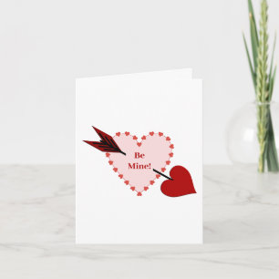 Carte Flèche de Cupidon à travers le cœur, mienne pour l