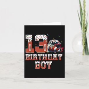 Carte Flèche de football 13e fête d'anniversaire Boy Spo