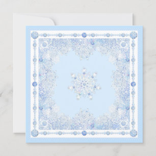Carte Flèche de neige bleu glace