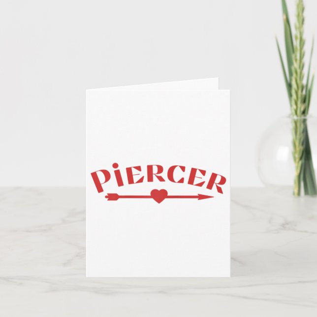 Carte Flèche de perceur Cœur Boutique de piercing profes (Devant)