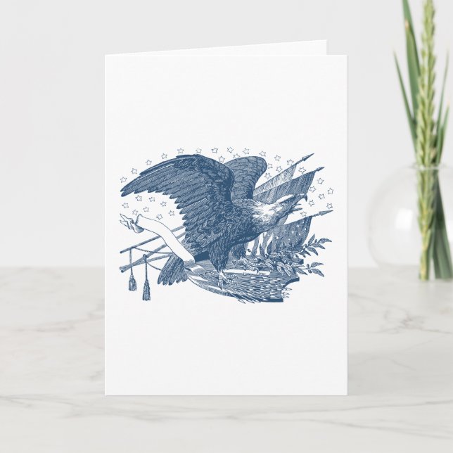 Carte Flèches criardes patriotiques vintages de drapeau (Devant)