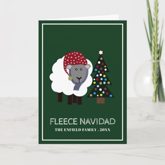 Carte Fleece Navidad, Joyeux Noël espagnol drôle (Devant)