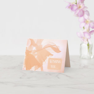 Carte Fleur abstraite douce pêche