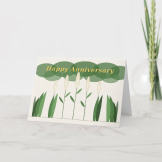 Carte Fleur Blanche Joyeux Anniversaire