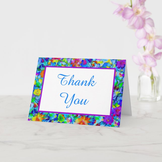 Carte Fleur bleu vif (Orchidée)