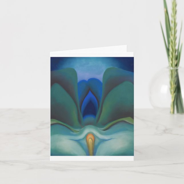 Carte Fleur bleue, Georgia O'Keeffe, (Devant)
