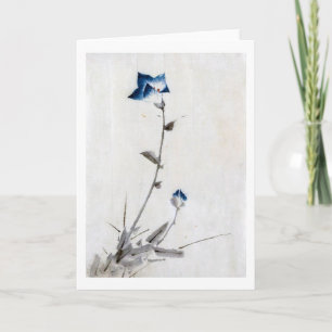 Carte Fleur bleue japonaise, Hokusai, Ukiyo-e