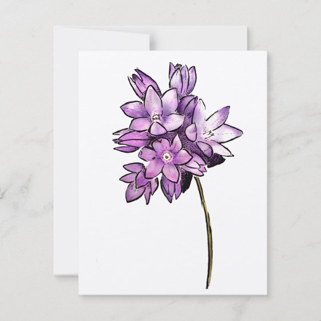 Carte Fleur Brodiaea (Devant)