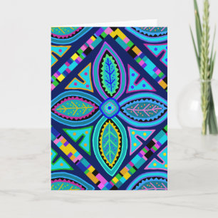 Carte Fleur Carré Granny contemporaine