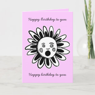 Carte Fleur chantante - Bonne Chanson d'anniversaire - R