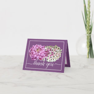 Carte Fleur Chic Merci rose et Orchidées blanches