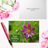 Fleur Dahlia rose et violet Anniversaire