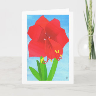 Carte Fleur d'amaryllis