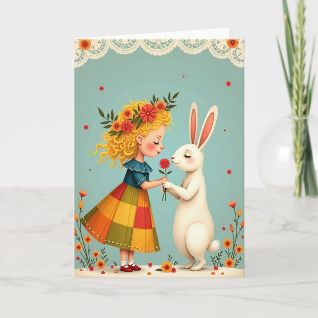 Carte Fleur d'Amitié Douce (Devant)