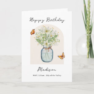 Carte Fleur d'anniversaire de mai