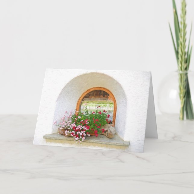 Carte Fleur dans la Sympathie Vieux Fenêtre (Devant)