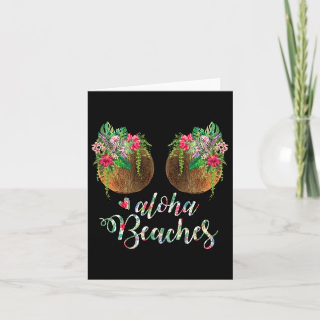Carte Fleur de bar à noix de coco pour femmes Hawaii Alo (Devant)