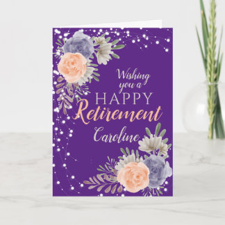 Carte Fleur de bonheur pour la retraite Pivoine Rose Vio