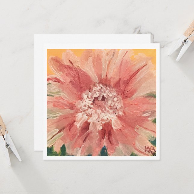 Carte Fleur de cactus (Devant/Arrière en situation)