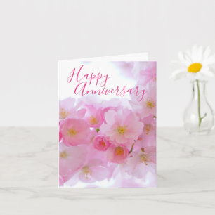 Carte Fleur de cerisier rose Anniversaire personnalisé