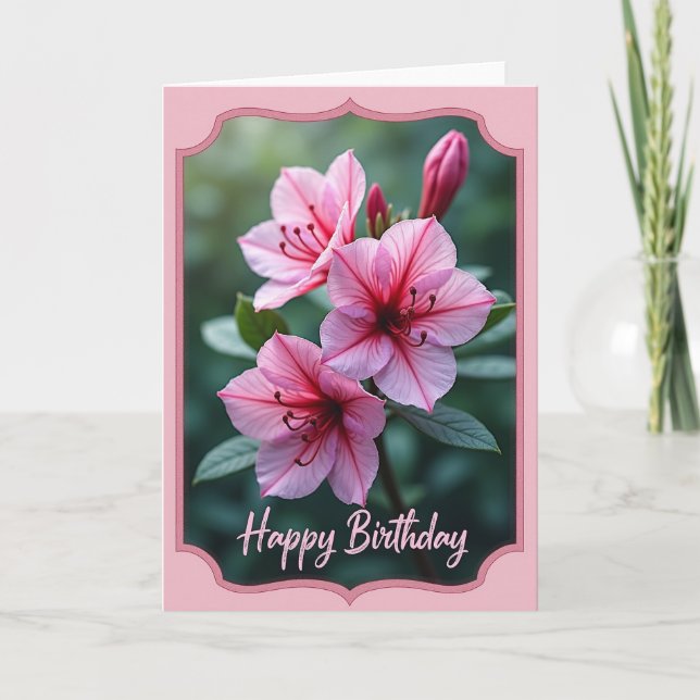 Carte Fleur de Cerisier Rose Douce (Devant)