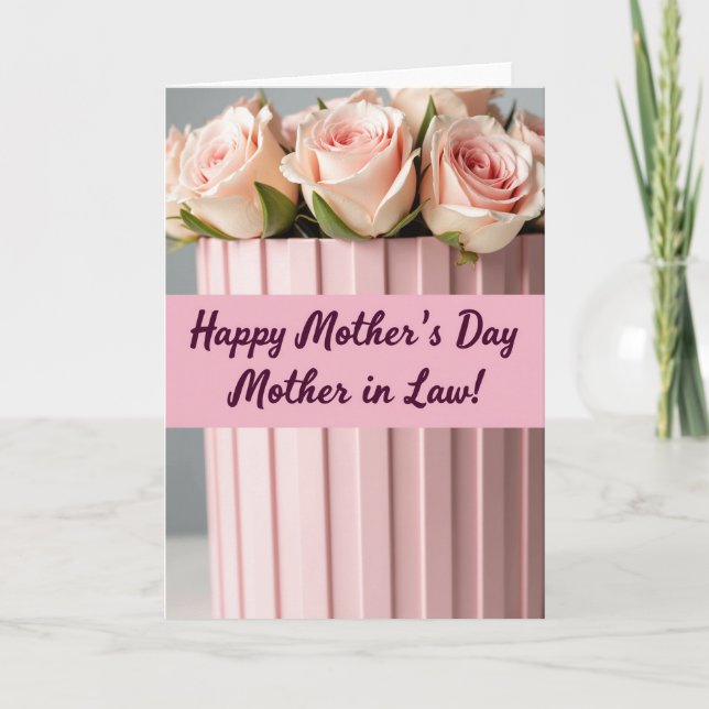 Carte Fleur de Cerisier Rose pour la Plus Gentille (Devant)