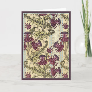 Carte Fleur de chardon de Nouveau d'art