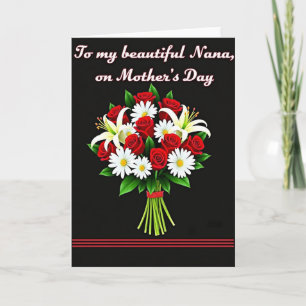 Carte Fleur de Chevron Rouge Cramoisi