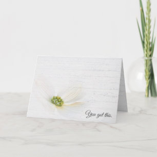 Carte Fleur de Cosmos sur Bois Blanchi