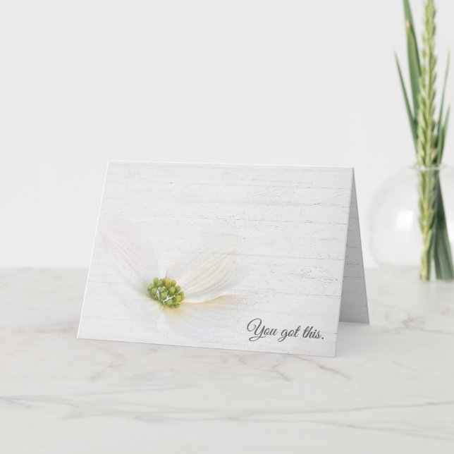Carte Fleur de Cosmos sur Bois Blanchi (Devant)