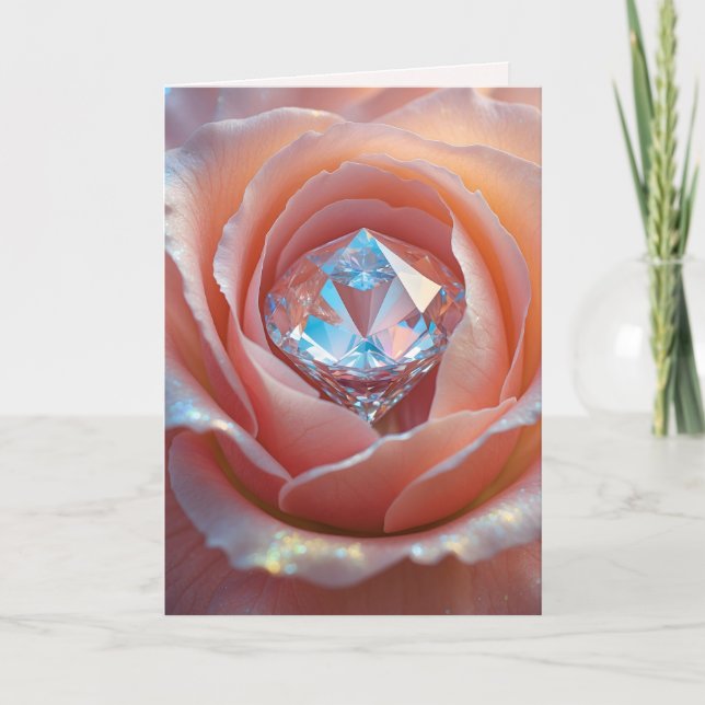Carte Fleur de cristal Blushfire (Devant)