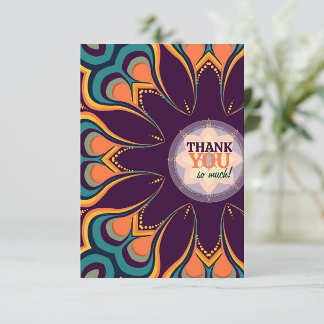 Carte Fleur de déesse Merci (Debout devant)