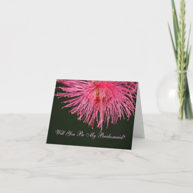 Carte Fleur de Gommier Veux-tu être ma demoiselle  (Devant)