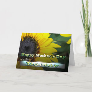 Carte Fleur de jardin de tournesol du Docteur Happy Moth