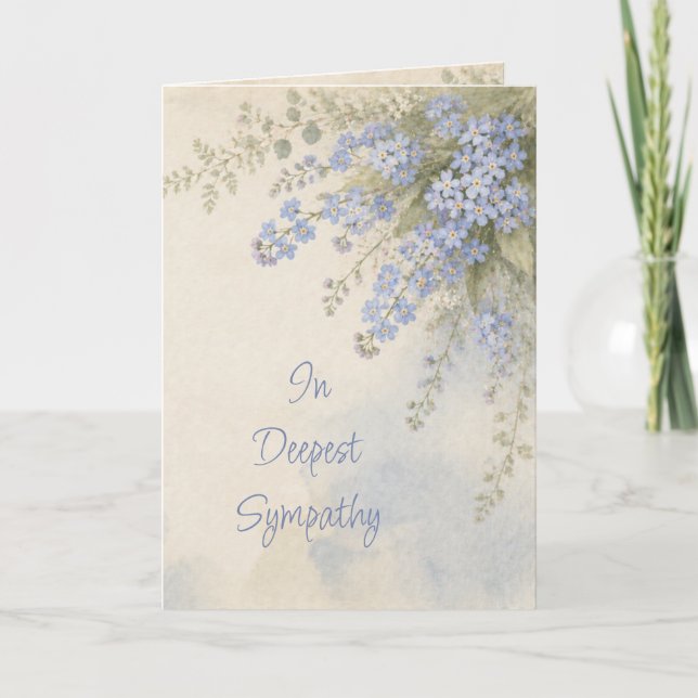 Carte Fleur de jardin Forget-Me-Not Sympathie (Devant)