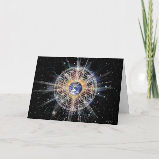 Carte Fleur de la vie sur terre (Devant)