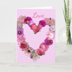 Carte Fleur de l'amour cœur