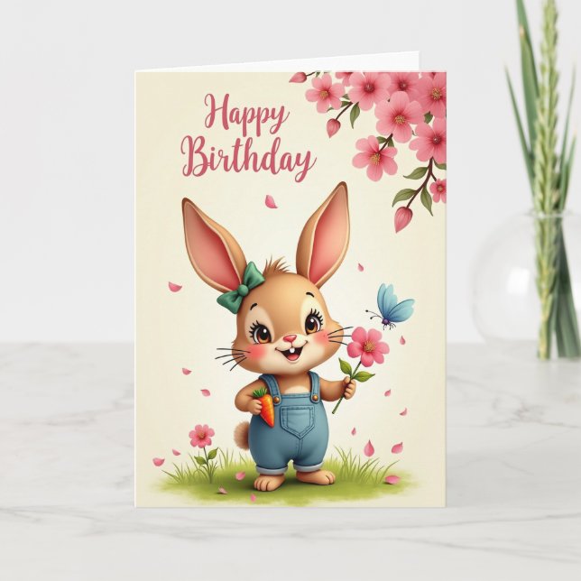 Carte Fleur de Lapin à Points (Devant)