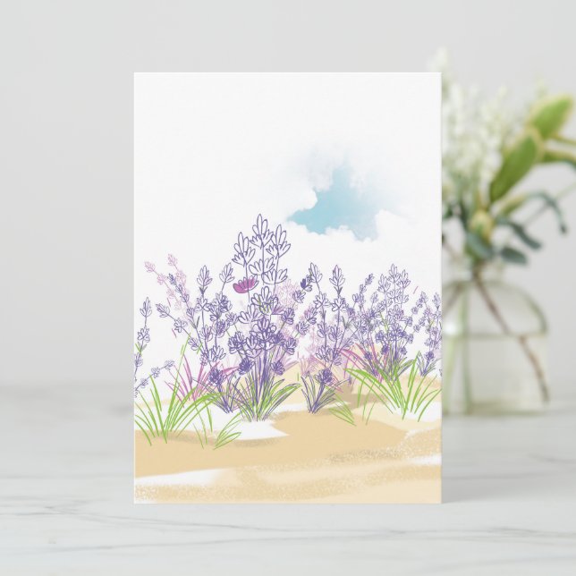 Carte Fleur de lavande (Debout devant)