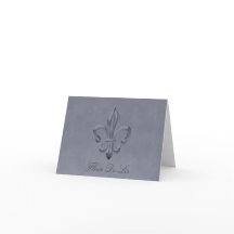 Fleur De Lis BLANK Note Card