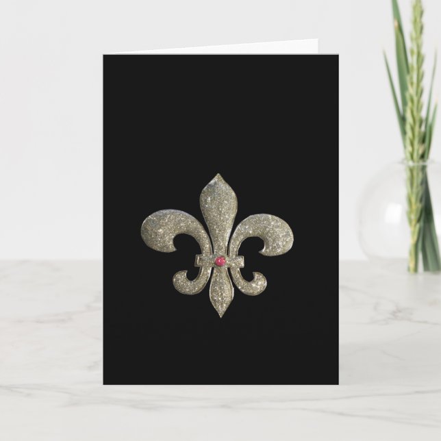 Carte Fleur de lis NOLA Bride Bling (Devant)
