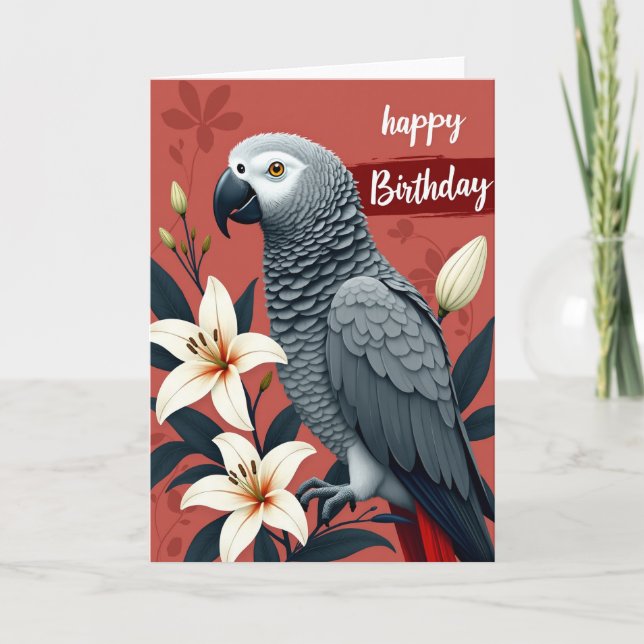 Carte Fleur de l'Oiseau Suave (Devant)