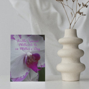 Carte Fleur de l'orchidée future maman Fête des mères fl