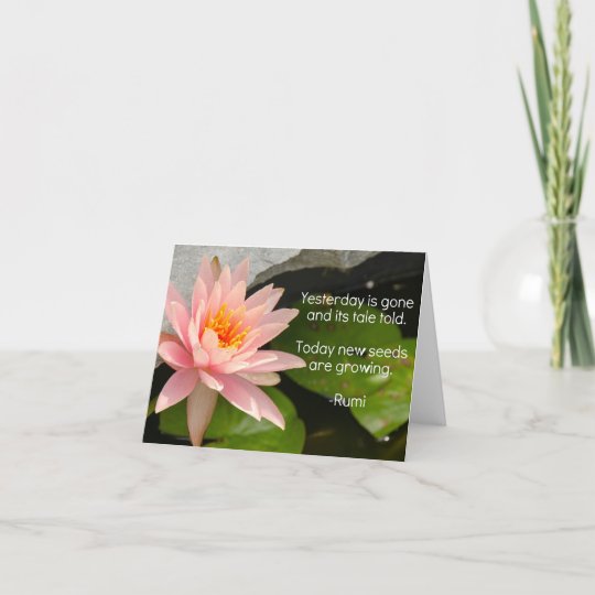 Carte Fleur De Lotus Avec La Citation De Rumi Sur Zazzle Fr